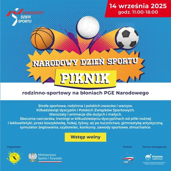 Cała Polska w ruchu! - Narodowy Dzień Sportu już 14 września Cała Polska w ruchu! - Narodowy Dzień Sportu już 14 września