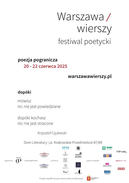 Trzecia edycja festiwalu Warszawa Wierszy – święto poezji w stolicy 