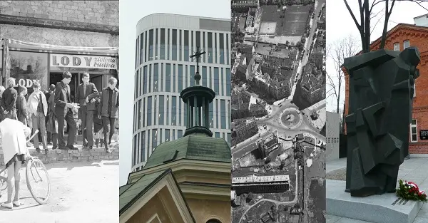 Pl. Unii Lubelskiej od zupełnie innej strony - wnętrza kościoła luterańskiego, koszary, straż
