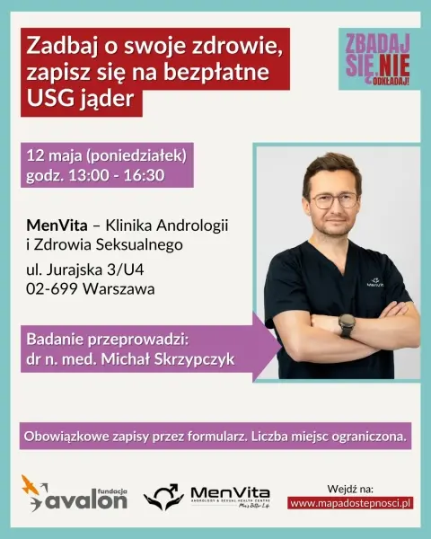 Zapisz się na bezpłatne USG jąder