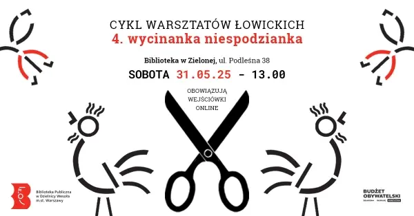 "Wycinanka niespodzianka" - Cykl warsztatów łowickich w Bibliotece w Zielonej