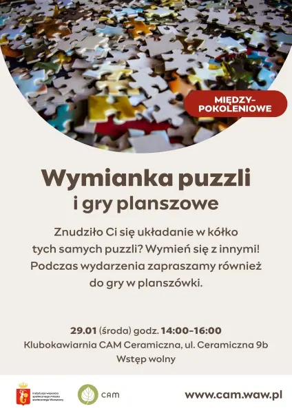 Wymianka puzzli i gry planszowe