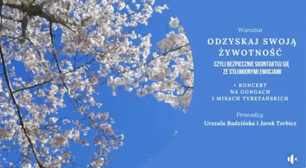 ODZYSKAJ SWOJĄ ŻYWOTNOŚĆ | Bezpieczny kontakt ze stłumionymi emocjami + koncert gongów