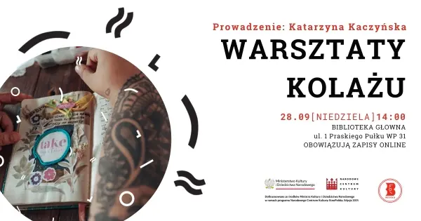 Warsztaty kolażu w Bibliotece w Wesołej