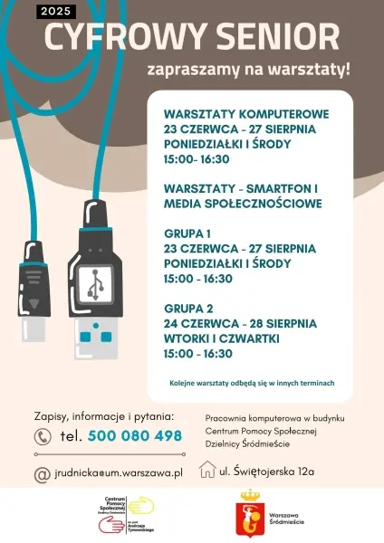 Warsztaty ze smartfona i mediów społecznościowych Cyfrowy Senior
