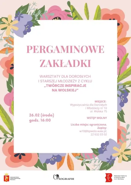 Twórcze inspiracje na Wolskiej: Pergaminowe zakładki