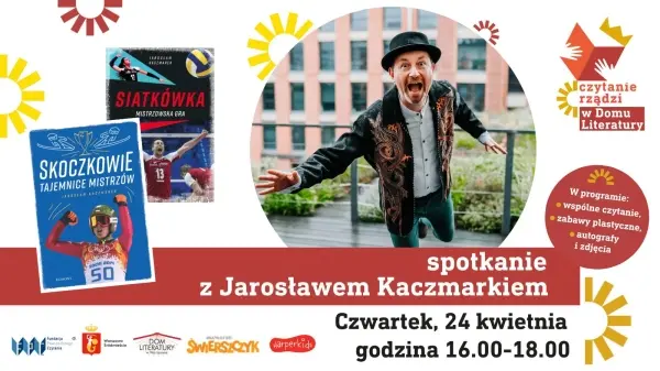 Spotkanie czytelnicze dla dzieci z Jarosławem Kaczmarkiem, #CzytanieRządzi