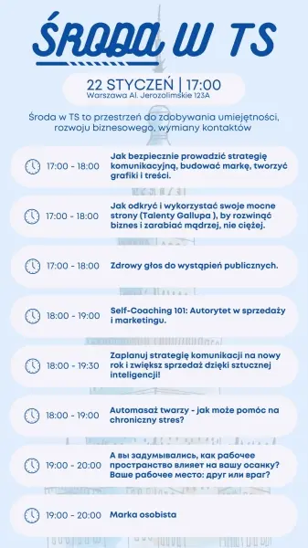 Szkolenia biznesowe na środzie w TS