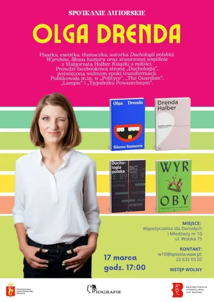 Spotkanie autorskie z Olgą Drendą