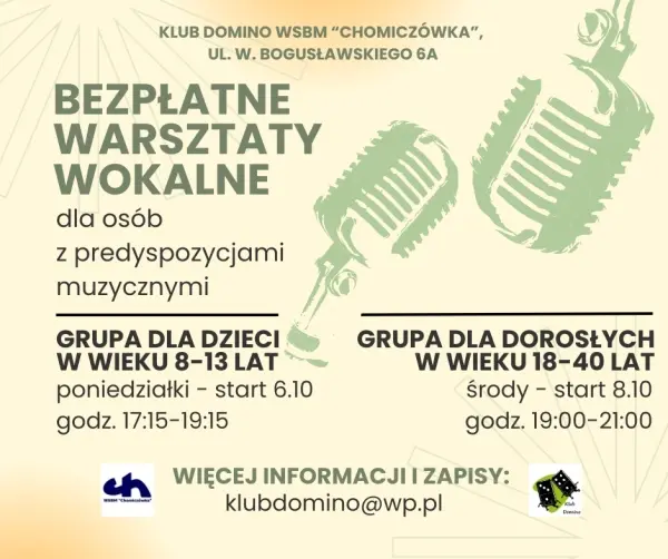 Bezpłatne warsztaty wokalne