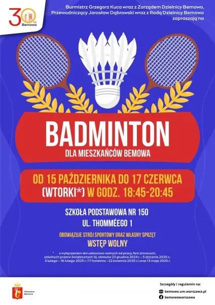 Bezpłatne treningi badmintona