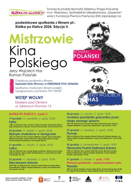 Mistrzowie kina polskiego - pokaz filmów Polańskiego i Hasa