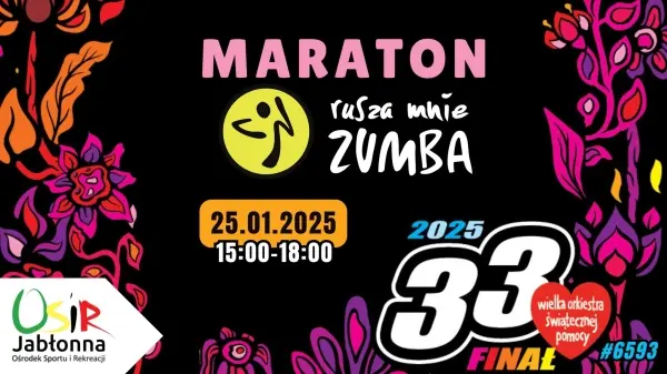 Maraton Rusza Mnie Zumba - 33 Finał WOŚP w Gminie Jabłonna 
