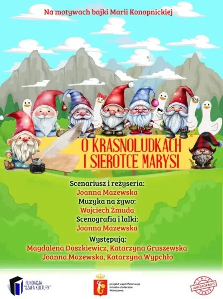 Spektakl dla dzieci „O krasnoludkach i sierotce Marysi” / Teatr „Itakzagramy”