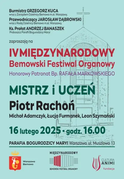 Międzynarodowy Bemowski Festiwal Organowy | Mistrz i uczeń