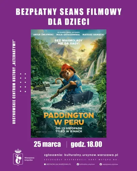 "Paddington w Peru" - seans filmowy dla dzieci