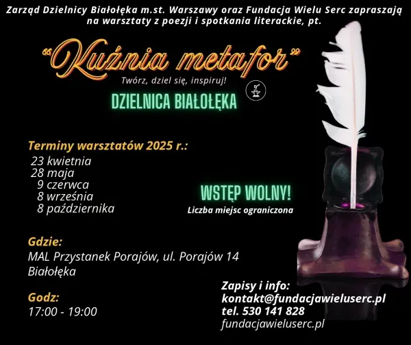 Warsztaty z poezji i spotkania literackie "Kuźnia metafor"