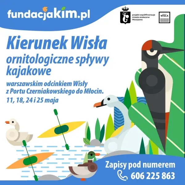 Spływy ornitologiczne warszawskim odcinkiem Wisły