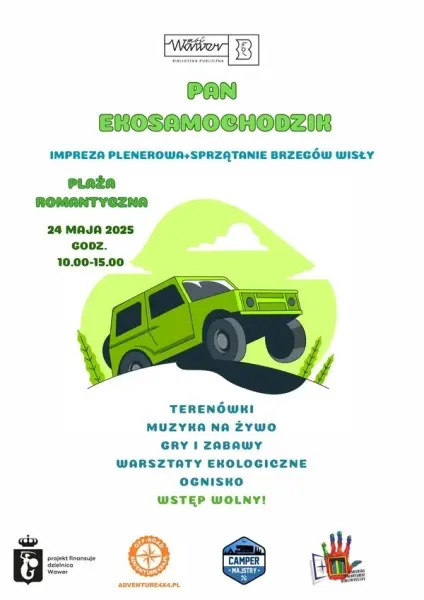Pan Ekosamochodzik | Impreza plenerowa i sprzątanie brzegów Wisły