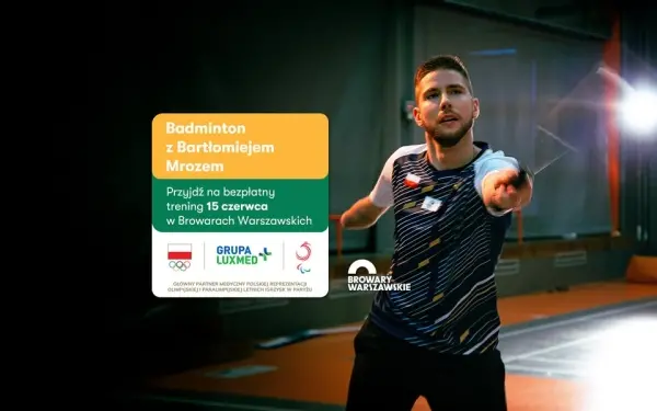 Trening badmintona z paralimpijczykiem Bartłomiejem Mrozem