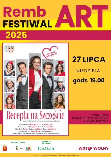 RembART FESTIWAL 2025. Spektakl dla dorosłych “RECEPTA NA SZCZEŚCIE”
