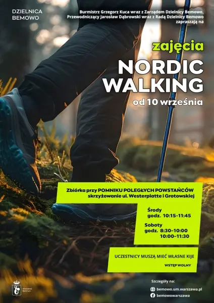 Nordic Walking na Bemowie [godz. 8:30 i 10:00]