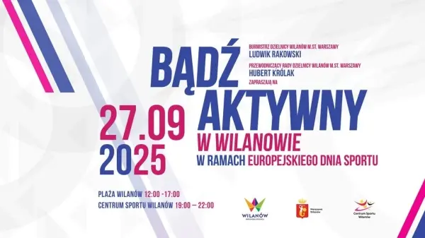 Bądź aktywny w Wilanowie - Europejski Dzień Sportu