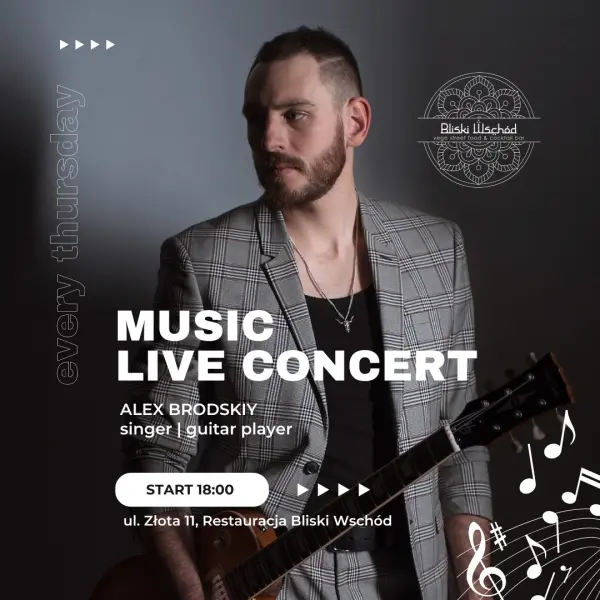 LIVE MUSIC CONCERT - Alex Brodskiy