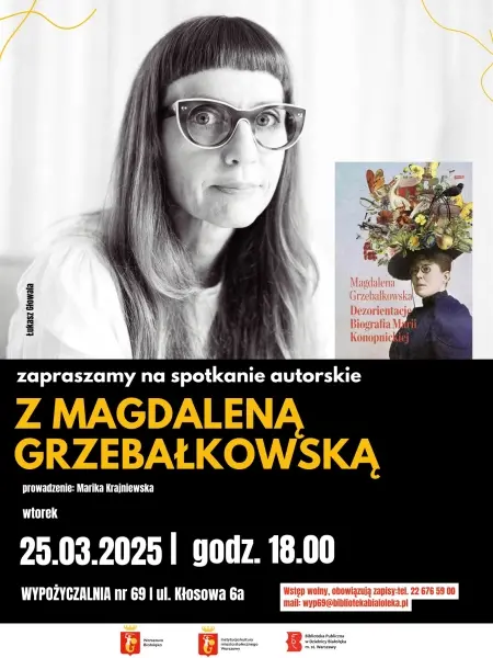Spotkanie autorskie z Magdaleną Grzebałkowską w Wypożyczalni nr 69