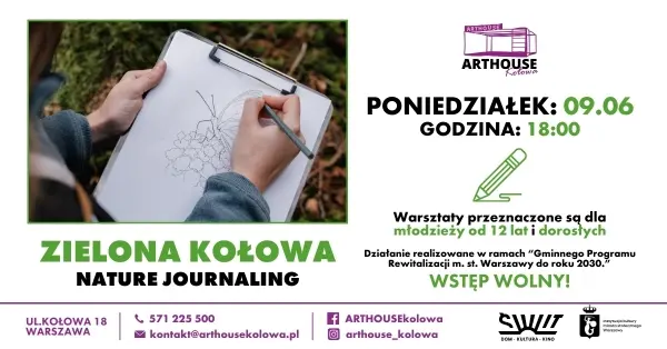 Zielona Kołowa - NATURE JOURNALING. Warsztaty plastyczno-przyrodnicze