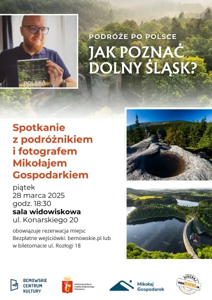 Spotkanie z podróżnikiem Mikołajem Gospodarkiem “Jak poznać Dolny Śląsk?”