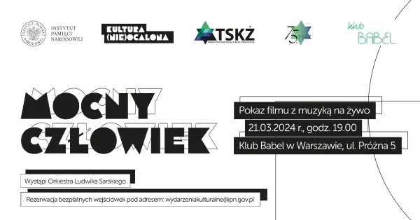 pokaz filmu niemego z muzyką na żywo Orkiestry Ludwika Sarskiego